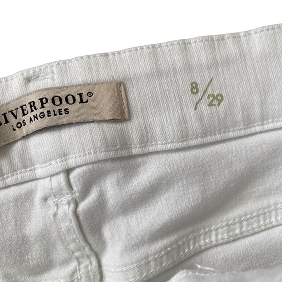 Liverpool Los Angeles The Short 7" Bright White Pull On Shorts 8/29 - Picture 4 of 9